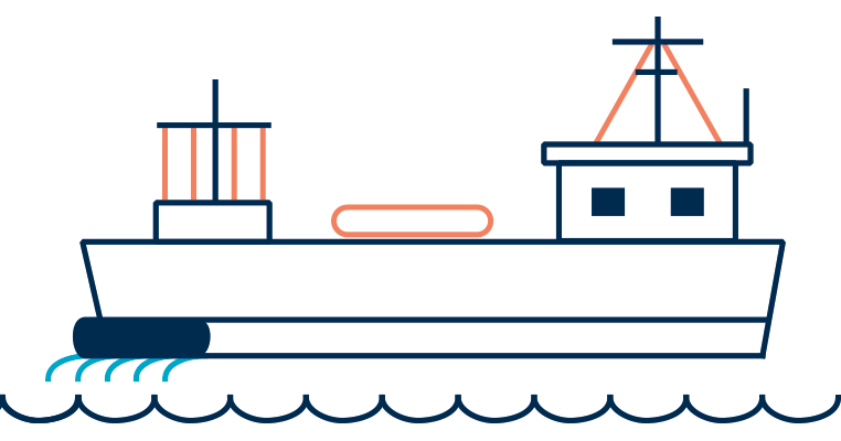 animierte Grafik des baggerschiffes Hopperbagger