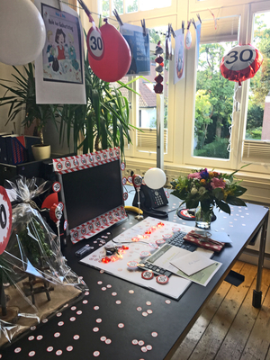 Our Headquarters in Oldenburg - Decorated Birthday Table