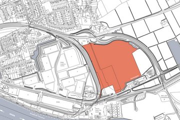 Karte zur Lage von Gewerbefläche B27 im Hafen Brake
