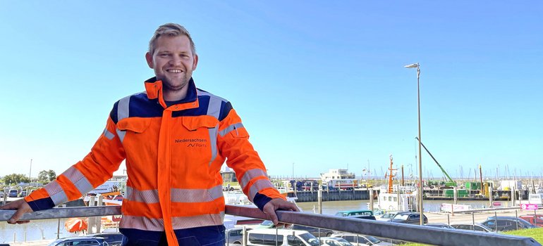 Thorsten Arends im Hafen Bensersiel