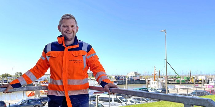 Thorsten Arends im Hafen Bensersiel