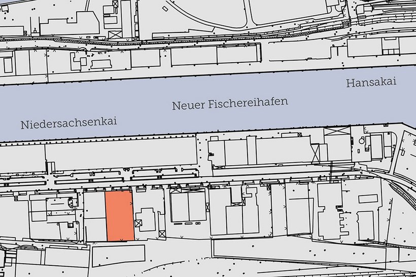 Karte zur Lage von Gewerbefläche C22 im Hafen Cuxhaven Karte zur Lage von Gewerbefläche C22 im Hafen Cuxhaven