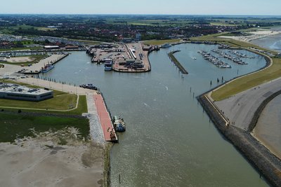 Hafen Norddeich aus der Luft