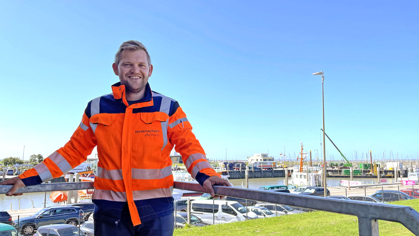 Thorsten Arends im Hafen Bensersiel